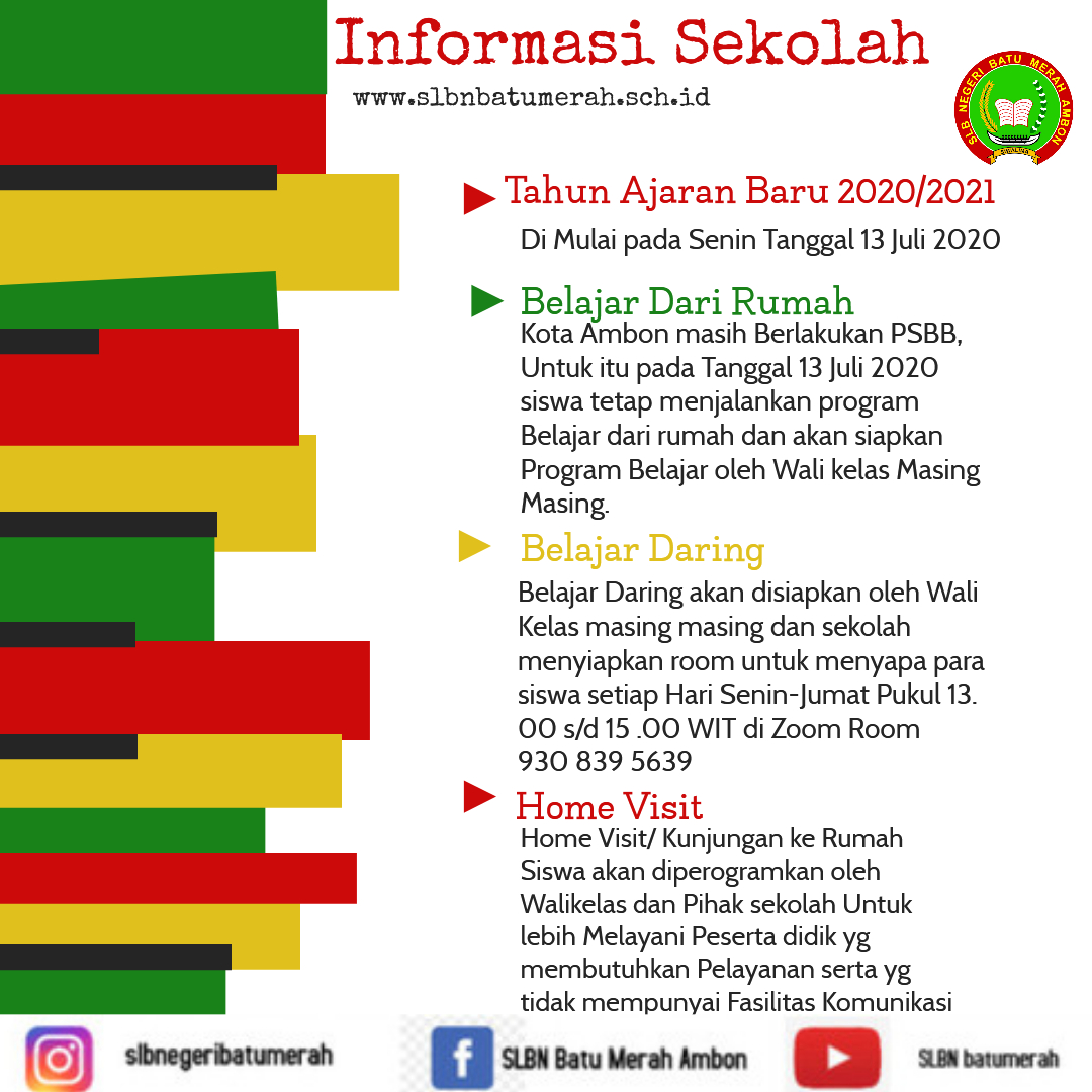 Informasi TAHUN pelajaran 2020/2021 Dalam Masa Pandemi Covid 19